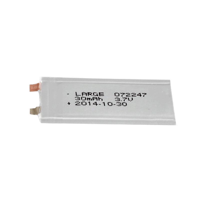 3.7V 30mAh 072247 超薄聚合物鋰電池